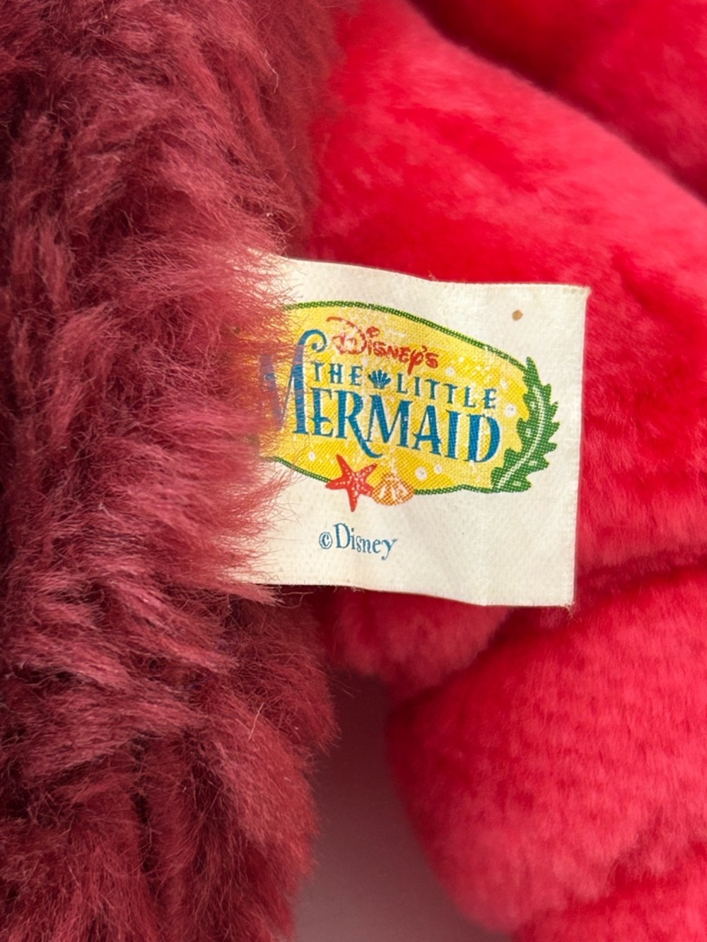 Vintage Disney Sebastian Plush Backpack Little Mermaid Character Bag Y2K - Picture 4 of 5